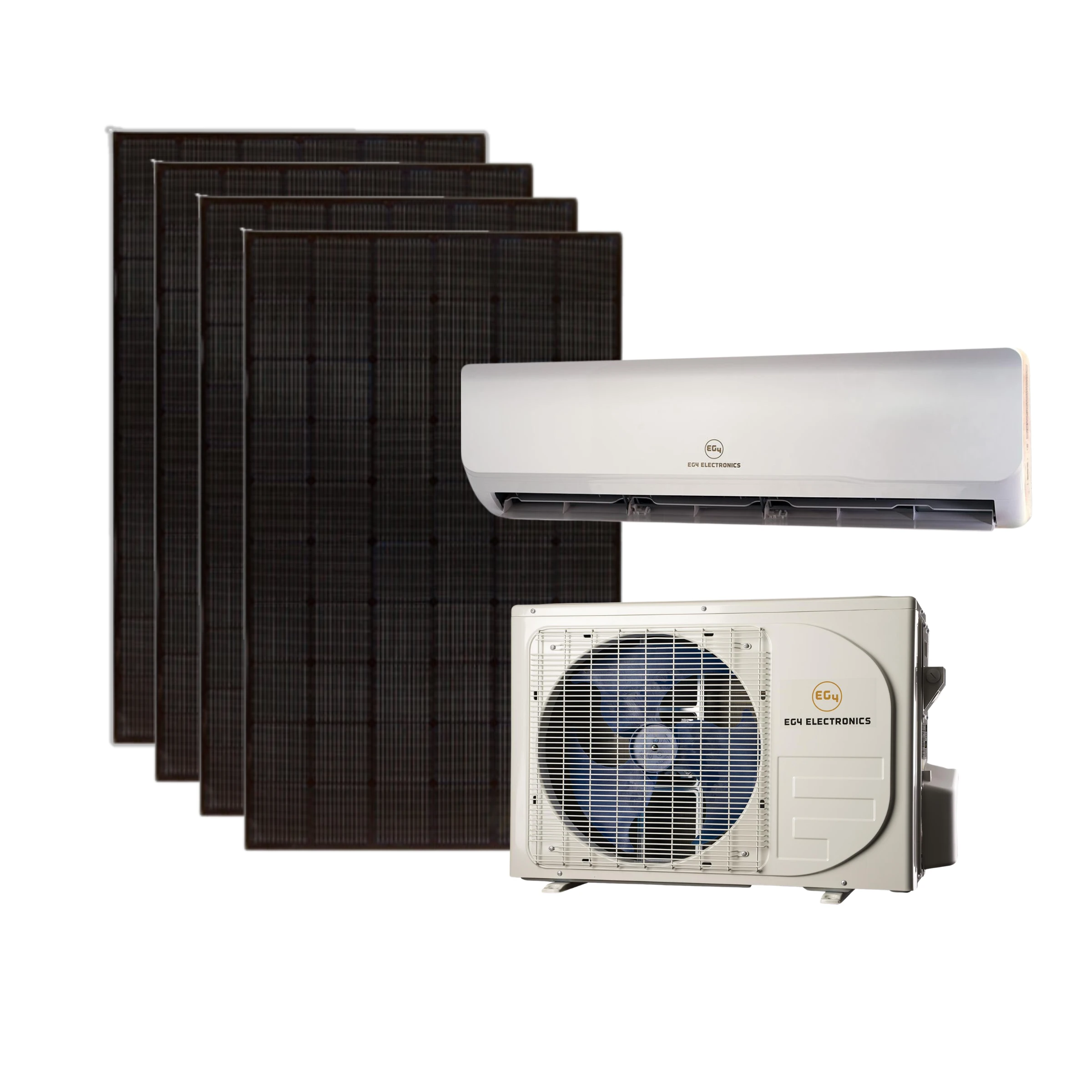 EG4 Hybrid Solar Mini-Split Kit | 12k BTU Unit+1800 Watts Of Solar PV ...